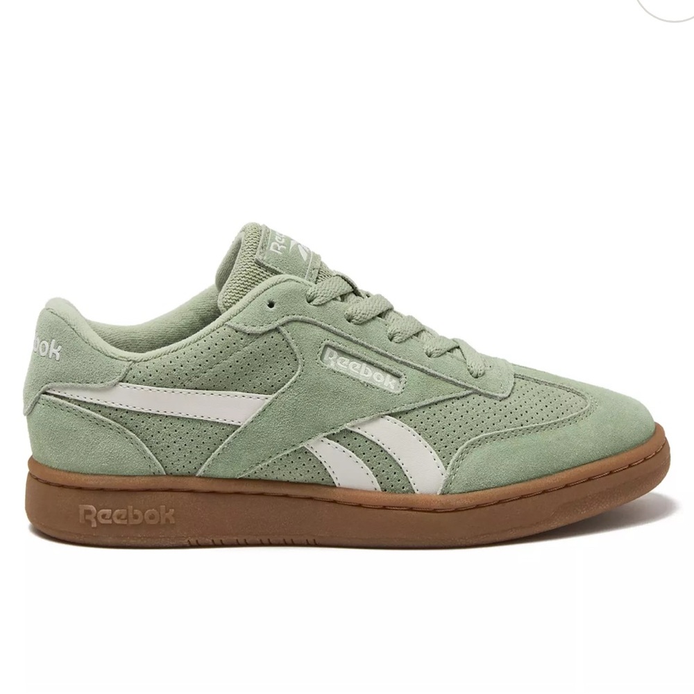 Reebok Women’s Suede Gray and White Sneakers - Picture 3 of 4
